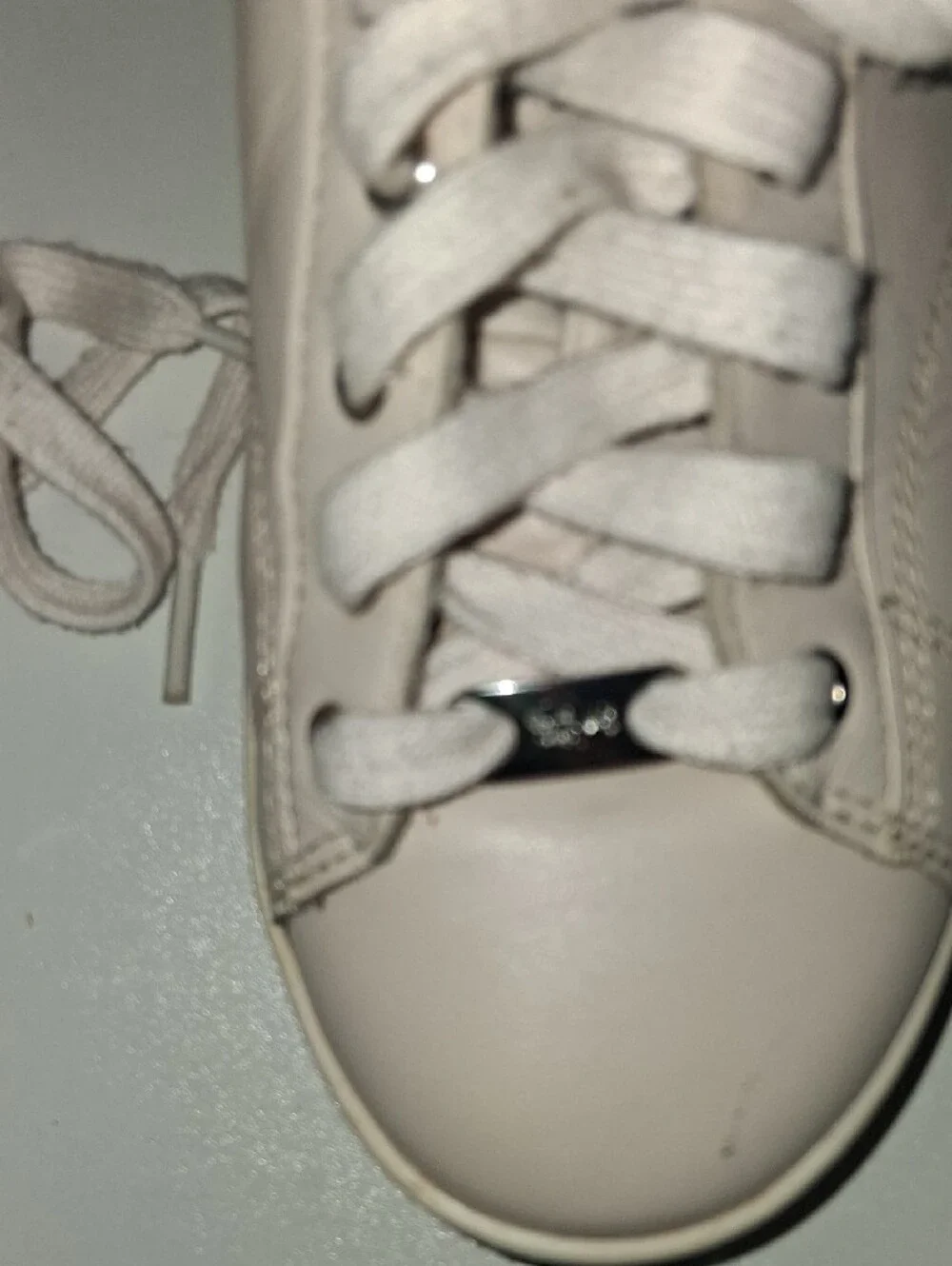 Coach Cream White Lace-Up Leather Sneakers